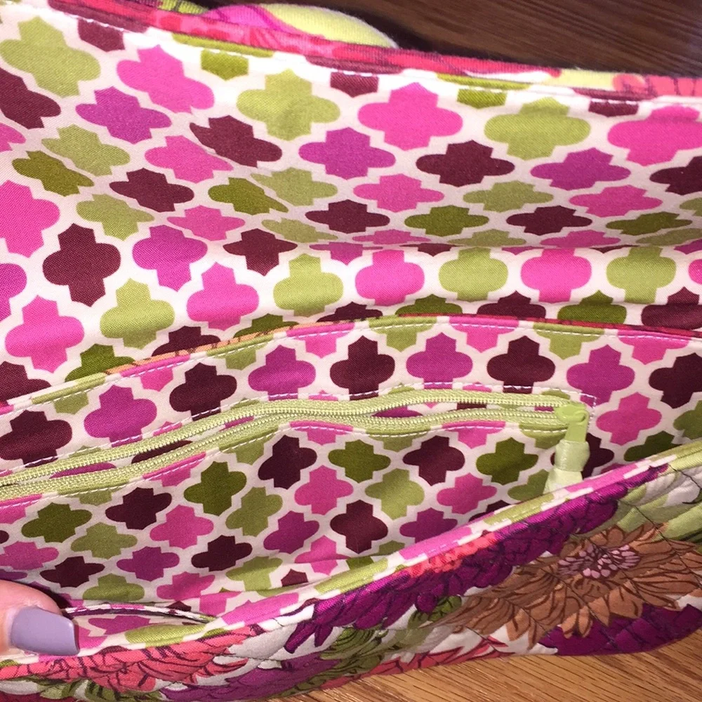 Vera Bradley Pink Floral Quilted Shoulder Bag